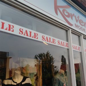 Sale teksten bij Korvermode